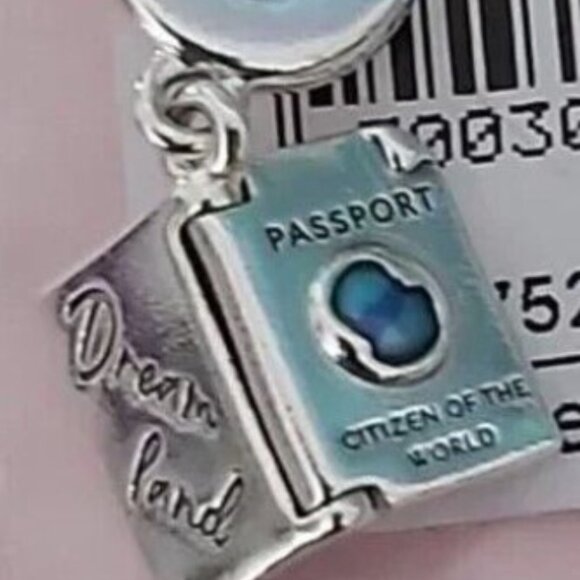 AUTHENTIC PANDORA STERLING SILVER Openable Passport Dangle Charm 792680C01 - Picture 2 of 9